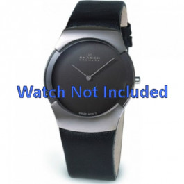 Bracelet de montre Skagen 582XLSLM / 583XLSLB / 583XLSLC Cuir Noir 25mm